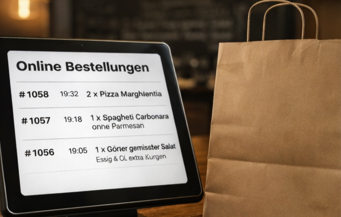 Online-Bestellungen laufen getrennt vom Ablauf